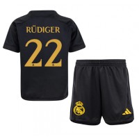 Real Madrid Antonio Rudiger #22 Tredje trøje Børn 2023-24 Kortærmet (+ Korte bukser)